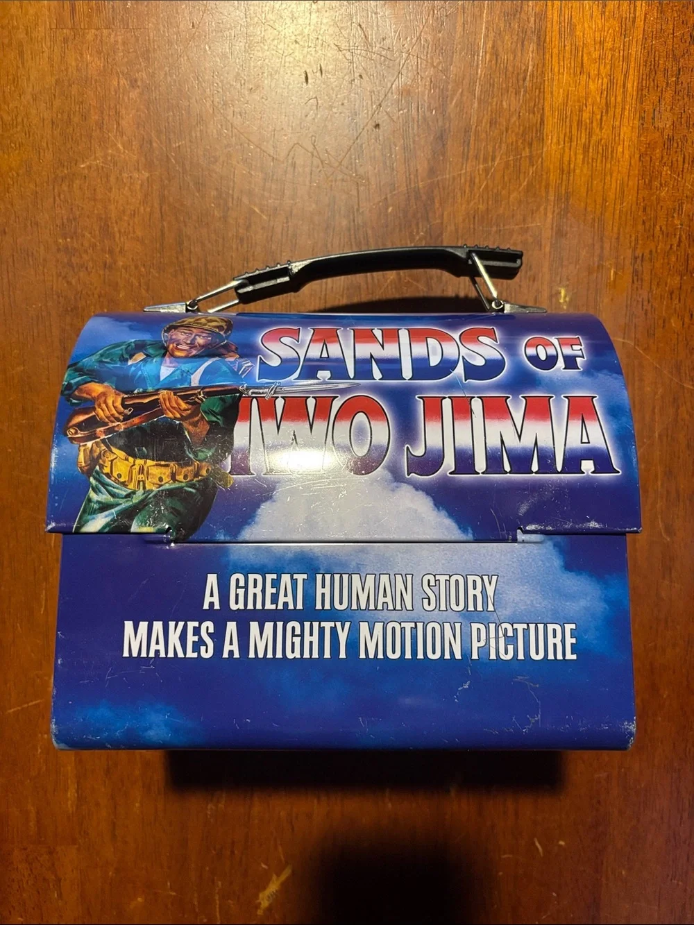 Sands of Iwo Jima Graphic Metal Lunch Box - Blue